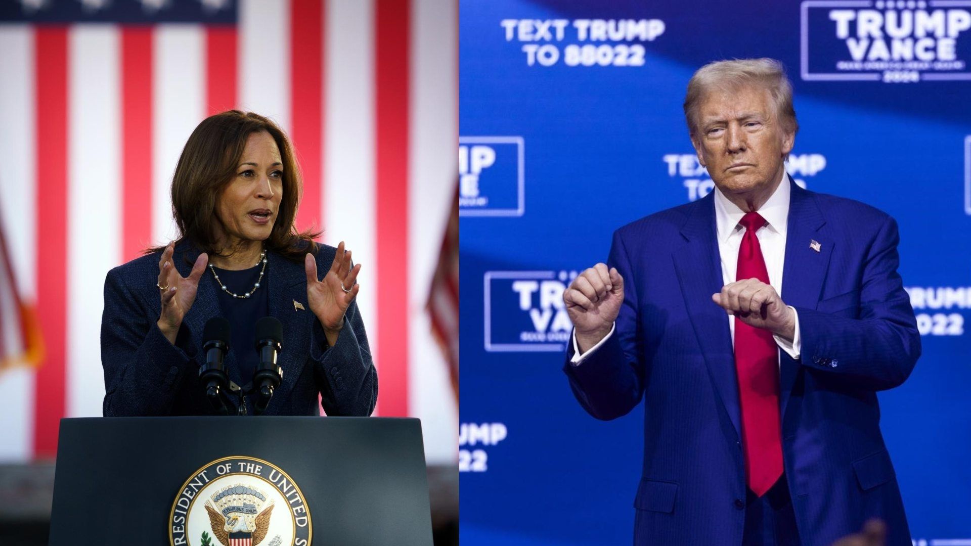 Trump y Harris Intercambian Acusaciones en Michigan; Él le Dice "Mentirosa", Ella "Peligroso"