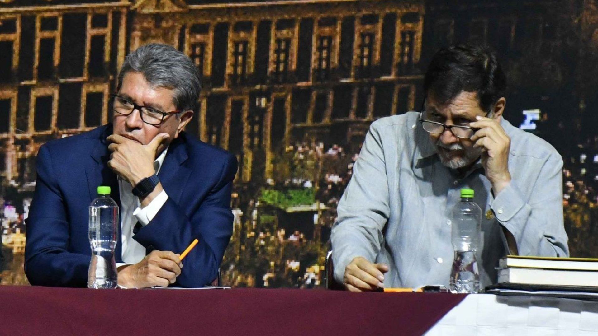 Los coordinadores parlamentarios, Ricardo Monreal (diputados) y Gerardo Fernández Noroña (senadores) 