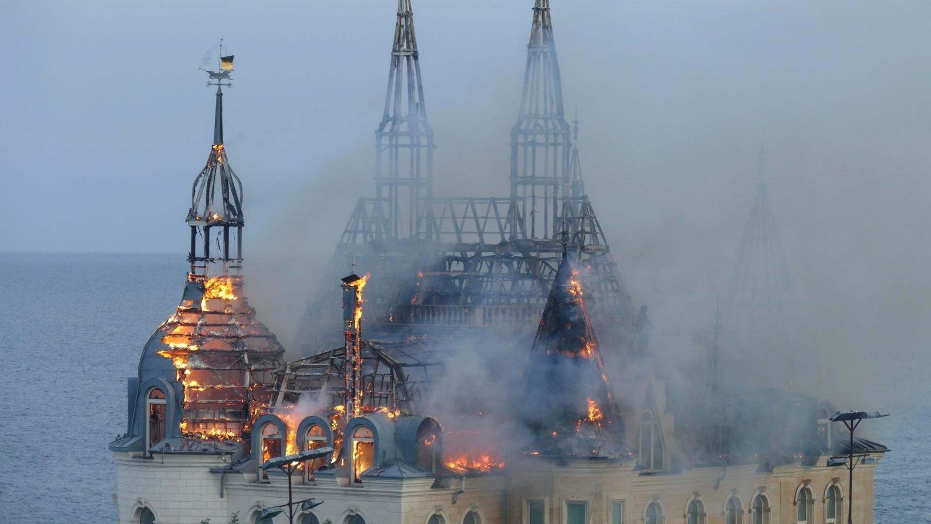 Misil Alcanza 'Castillo de Harry Potter' en Odesa, Ucrania