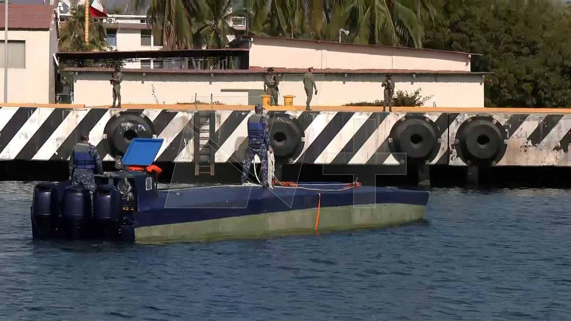 Llega a Manzanillo el Semisumergible con Cargamento de Cocaína Decomisado