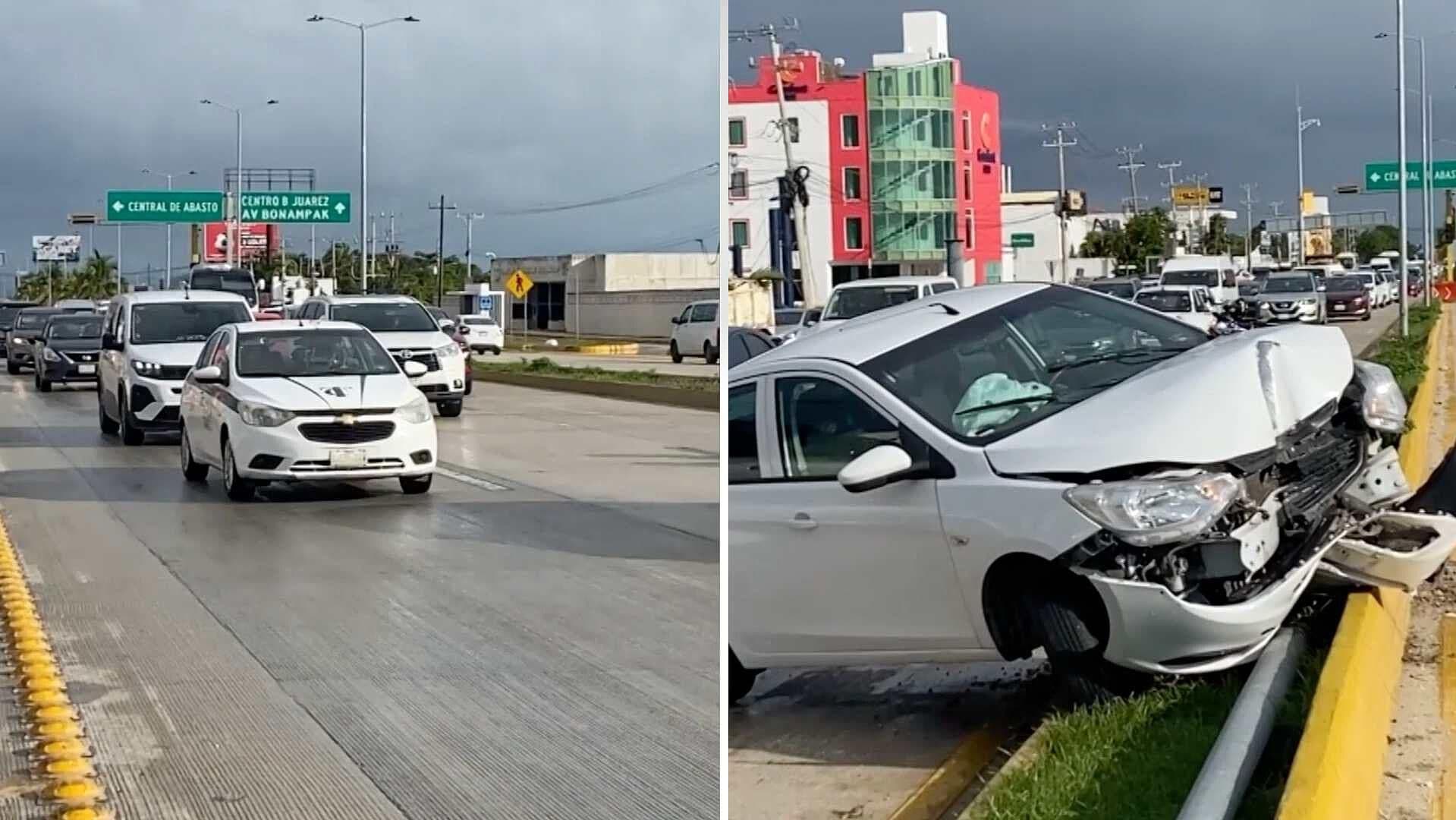 Camioneta Cae en Registro sin Tapa; Daños Severos