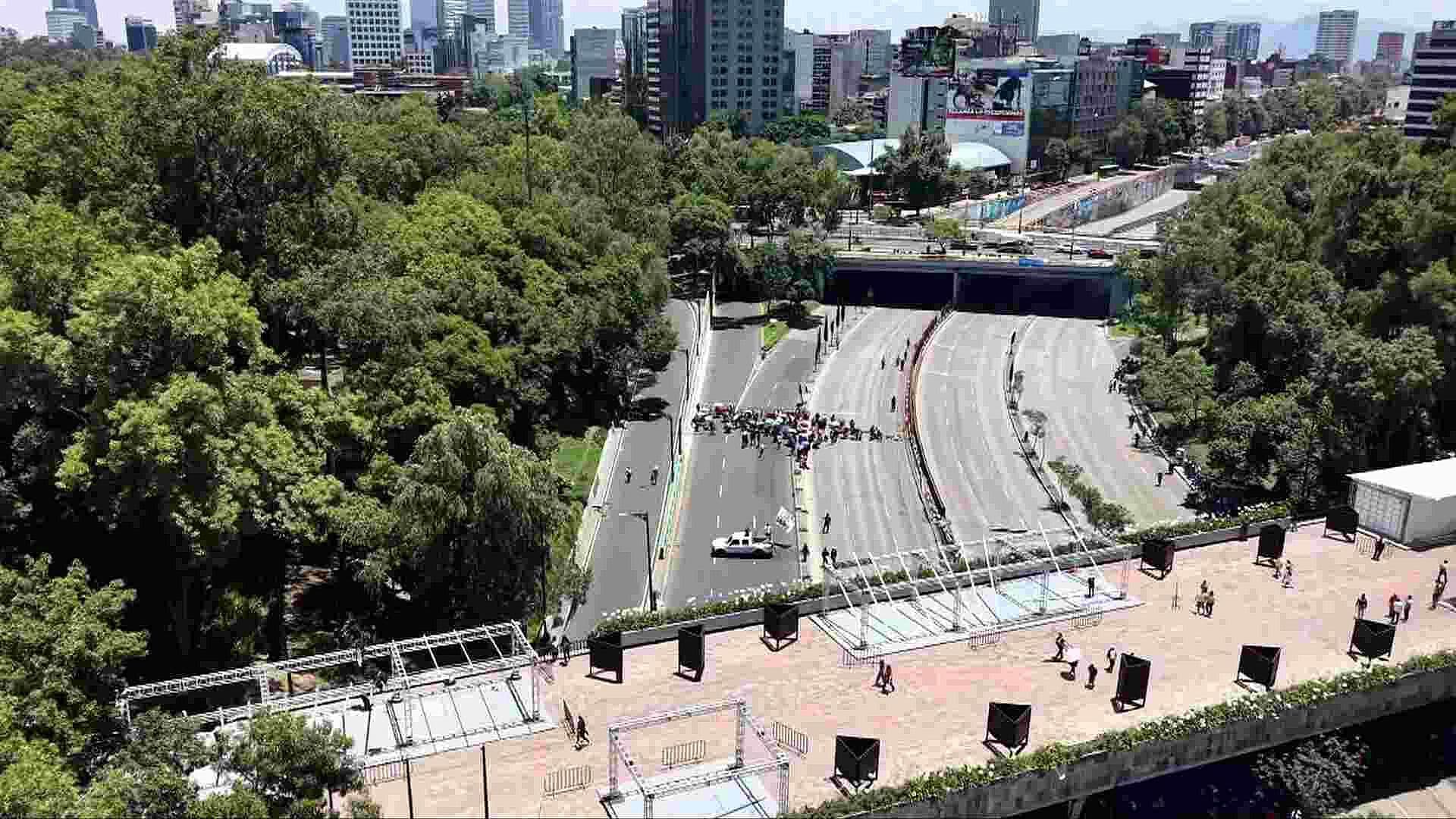 Circuito Interior Desde el Aire; Así se ve el Bloqueo de la CNTE Hoy 28 de Mayo