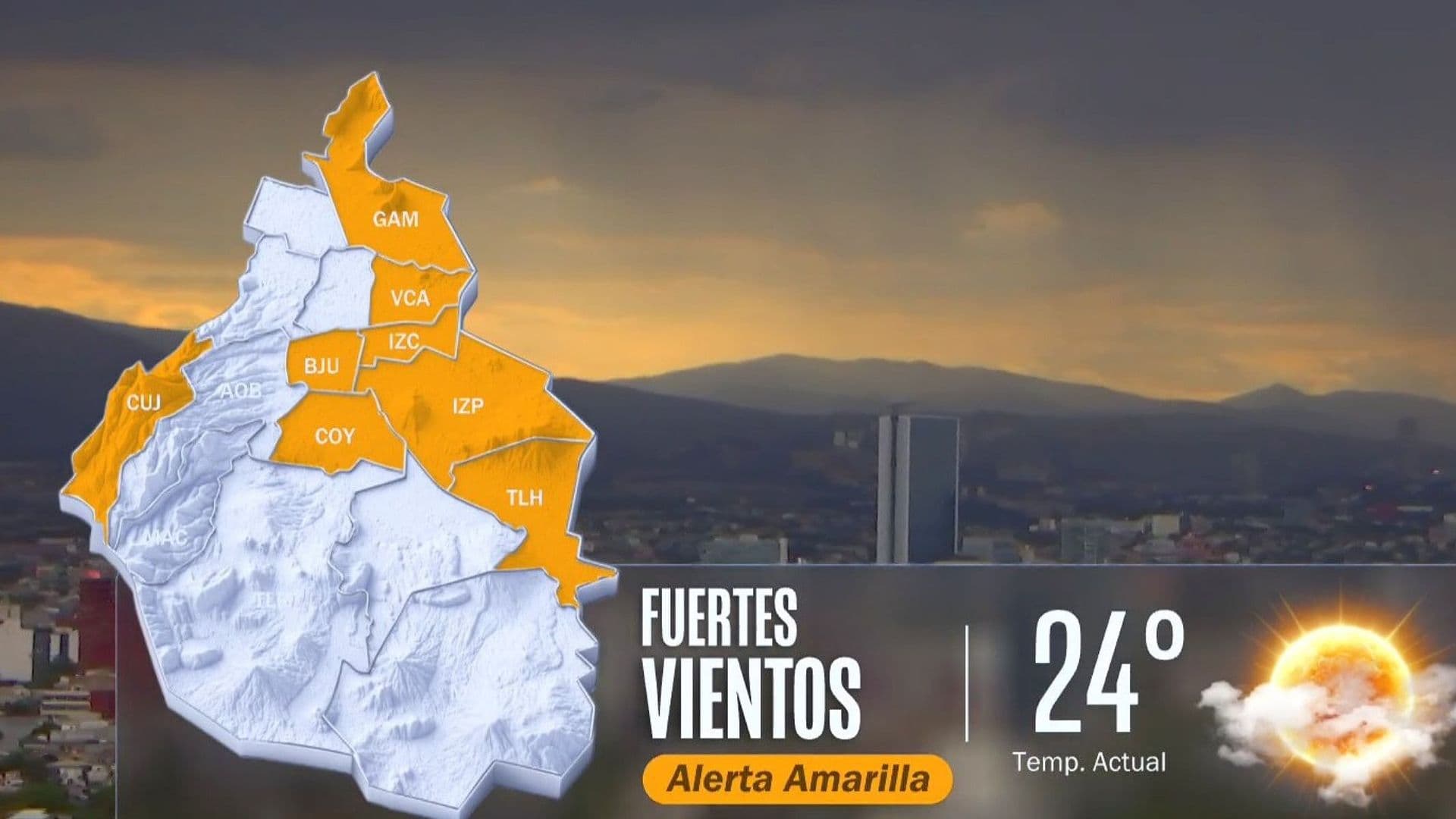 Activan Alerta Amarilla por Fuertes Vientos en la CDMX, ¿En Qué Zonas?
