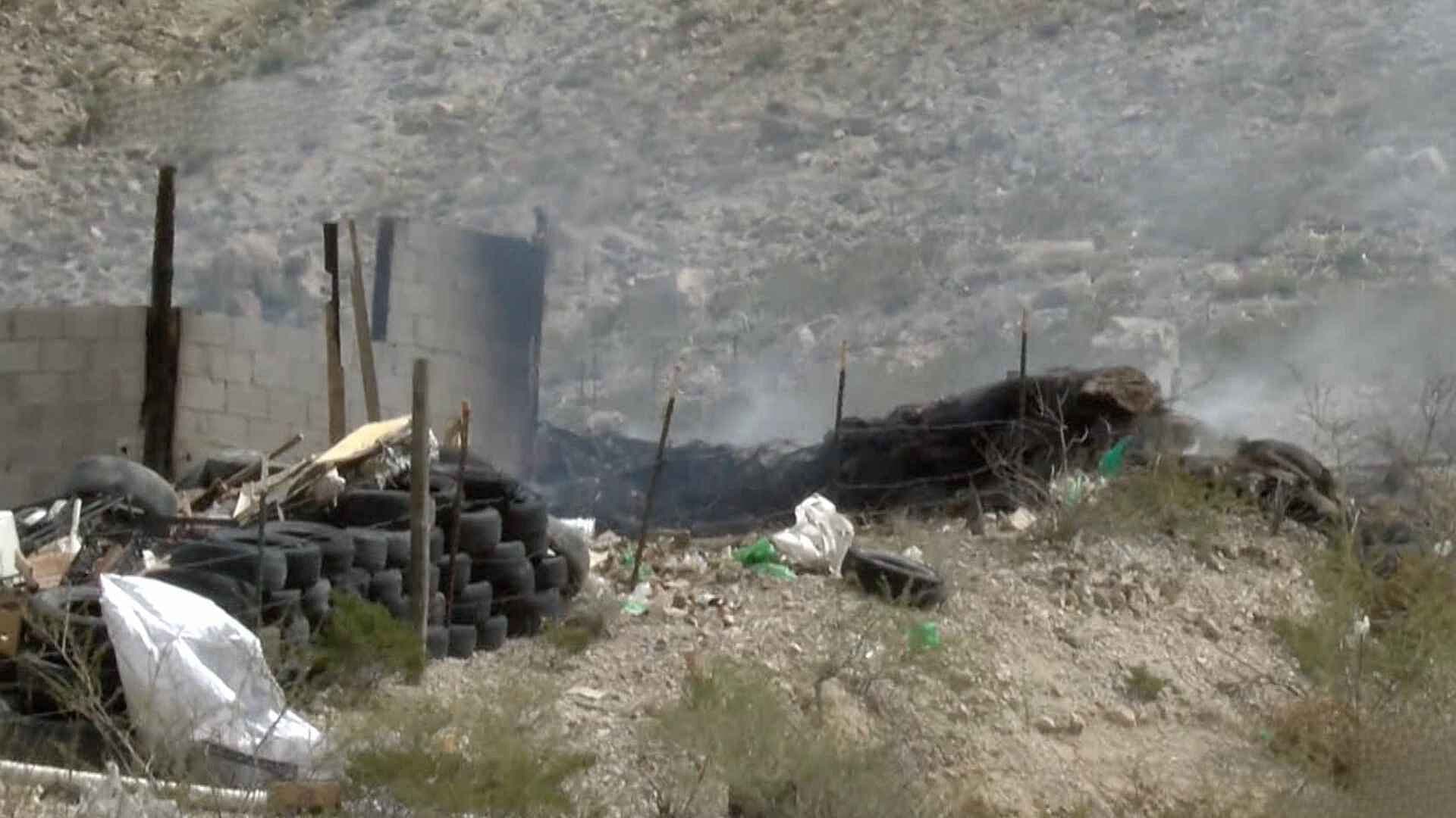 Quema de Basura se Sale de Control y Deja Cerdos Lesionados en Ciudad Juárez