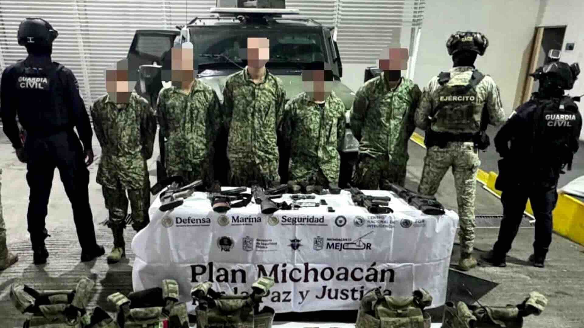 Detienen a Cinco Presuntos Implicados en Hechos Violentos de Zitácuaro, Michoacán