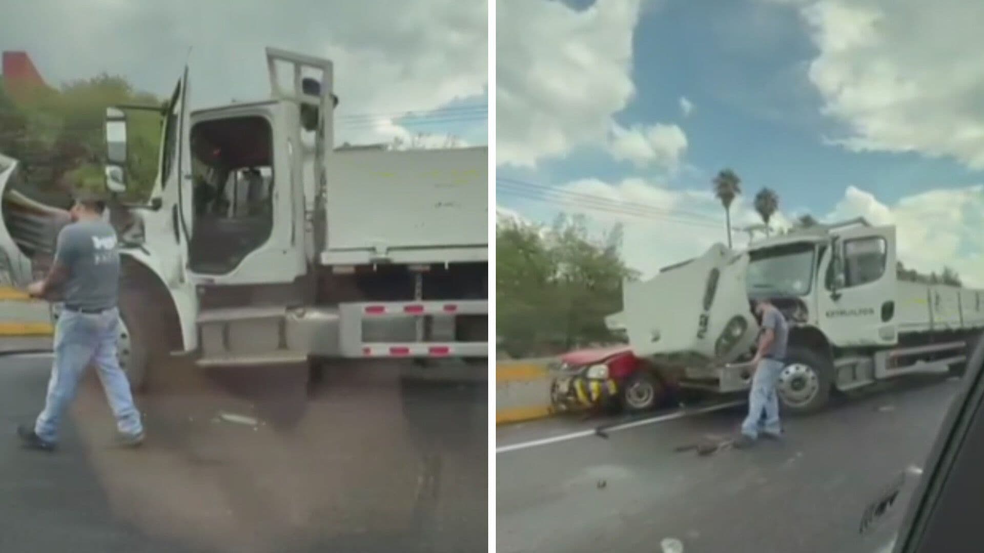 Reportan Fuerte Choque Múltiple sobre la Autopista México-Toluca en Santa Fe