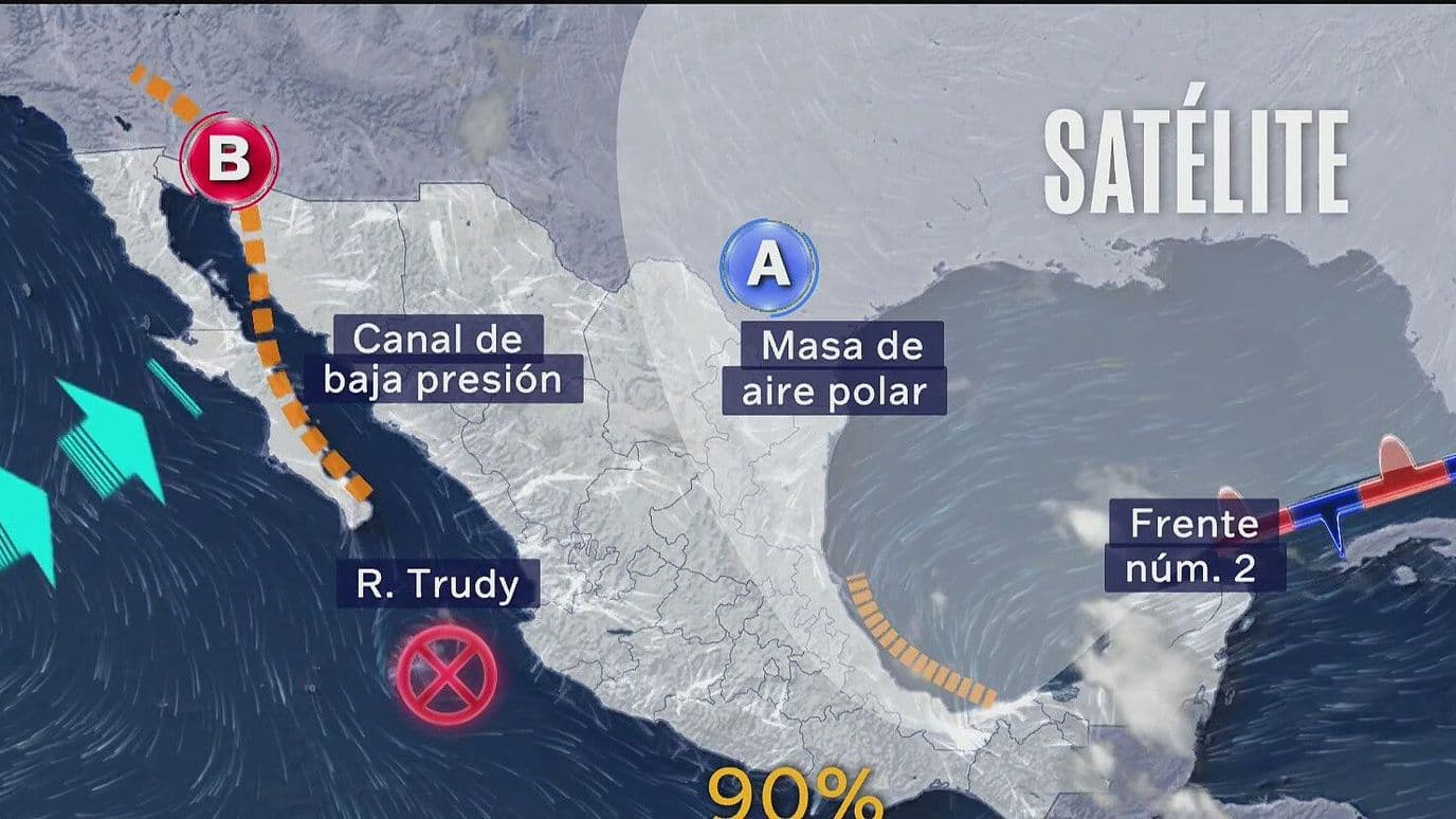 Clima Hoy en México: Frente Frío 2 Generará Lluvias Intensas y Ambiente Muy Frío