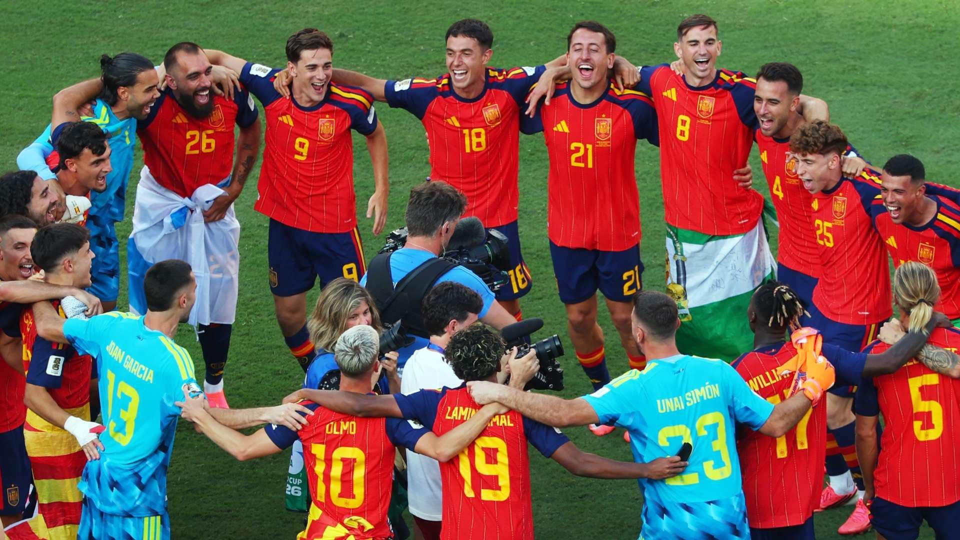 España gana el Mundial 2026. Selección de España celebra triunfo sobre Argentina