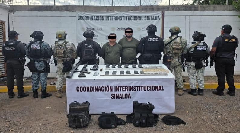Detención de Ángel N y Milton N. Foto: Gabinete de Seguridad