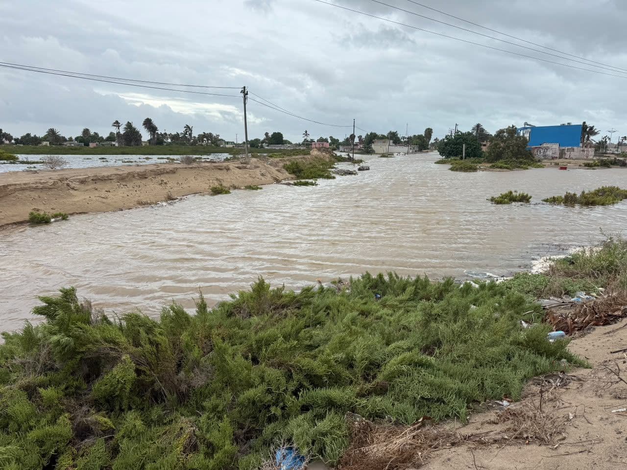 Inundaciones en Puerto San Carlos, Baja California Sur