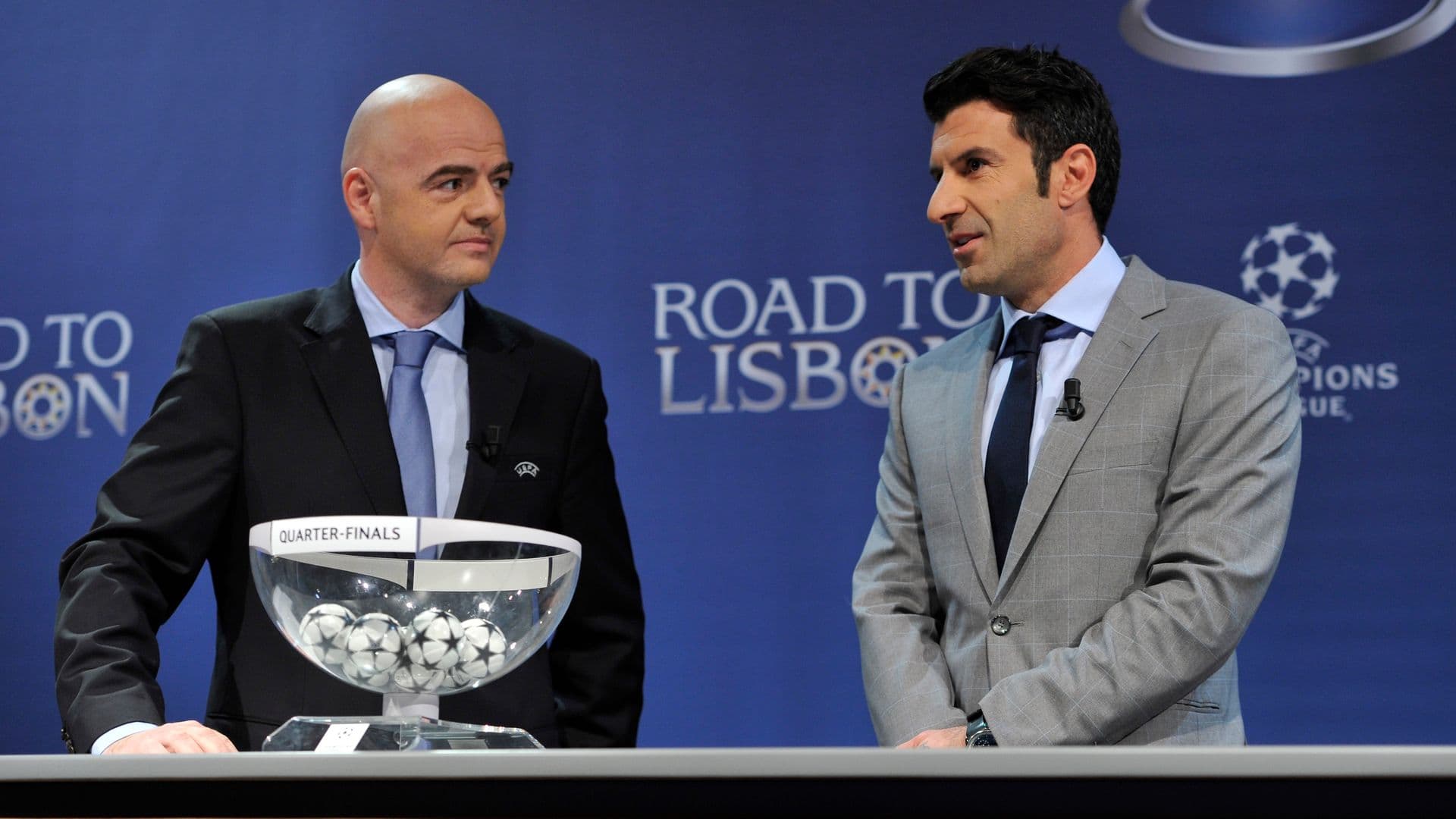 Luis Figo y Gianni Infantino