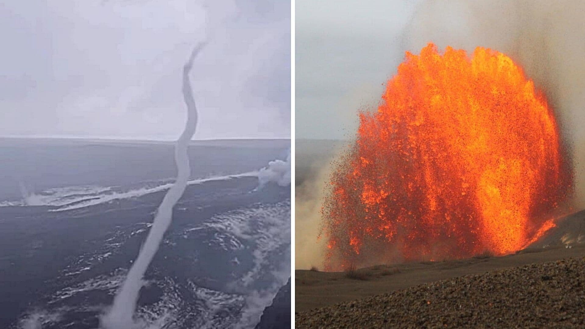 Video: Momento Exacto en que se Forma Torbellino Junto al Volcán Kilauea